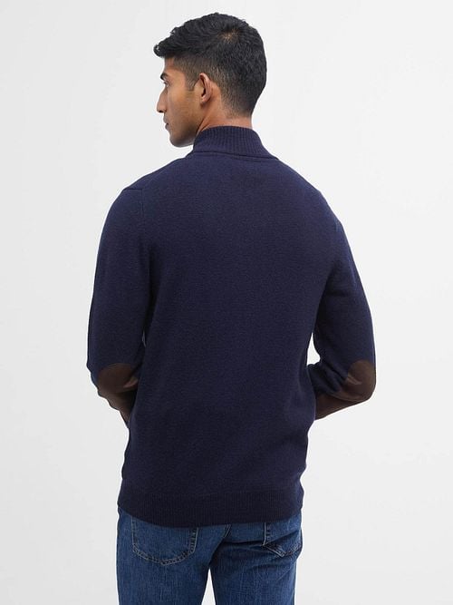Barbour Cardigan Patch Navy Model / Achterkant