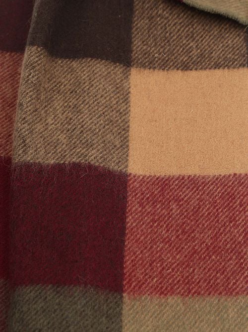 Barbour Foulard Tattersall Rouge Beige