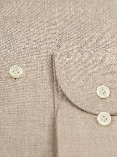 Profuomo Hemd Peached Twill Flanel Beige Product / Detail