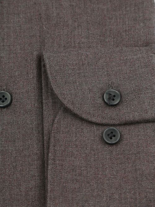 Profuomo Overhemd Peached Twill Flanel Bruin Product / Detail