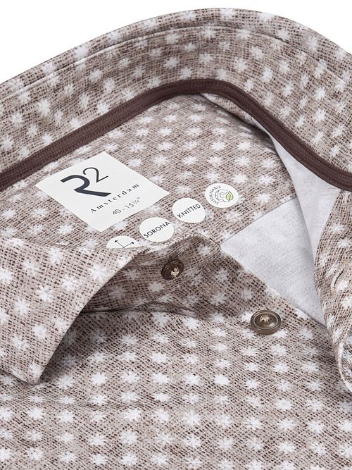 R2 Shirt Sorona Flower Print Beige