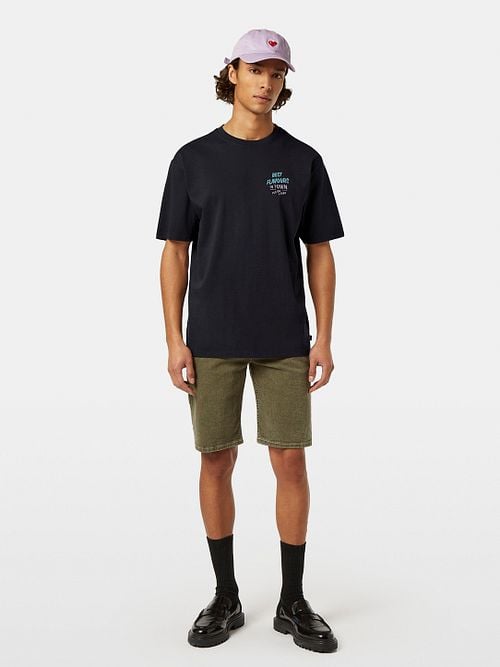 Scotch & Soda T-Shirt Artwork Black Model / Voorkant