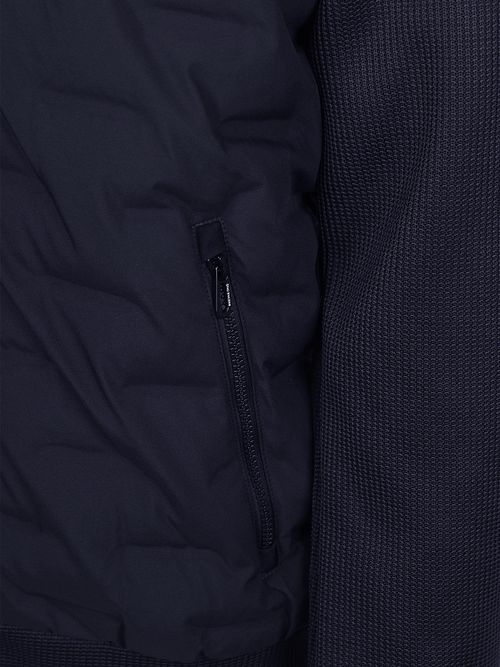 No Excess Jacke Knitted Sleeve Navy