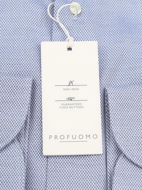 Profuomo Basketweave Hemd Blauw Product / Detail