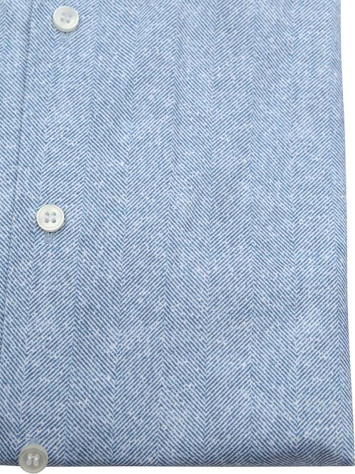 OLYMP Hemd Level 5 24/Seven Herringbone Blauw Product / Detail