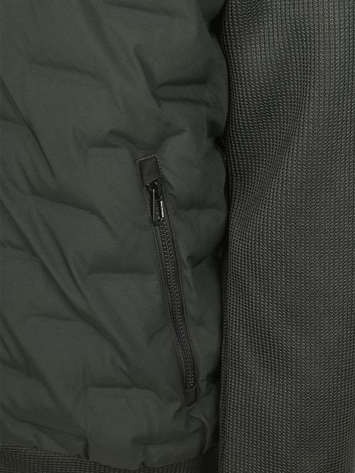 No Excess Jas Knitted Sleeve Donkergroen