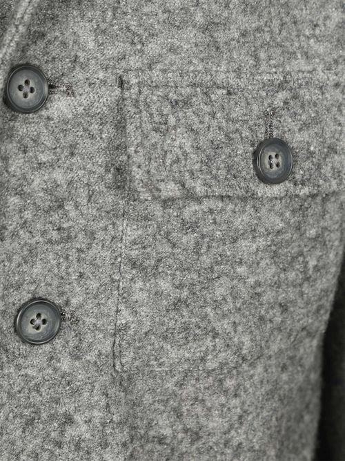 Suitable Overshirt Boiled Wool Blend Grijs
