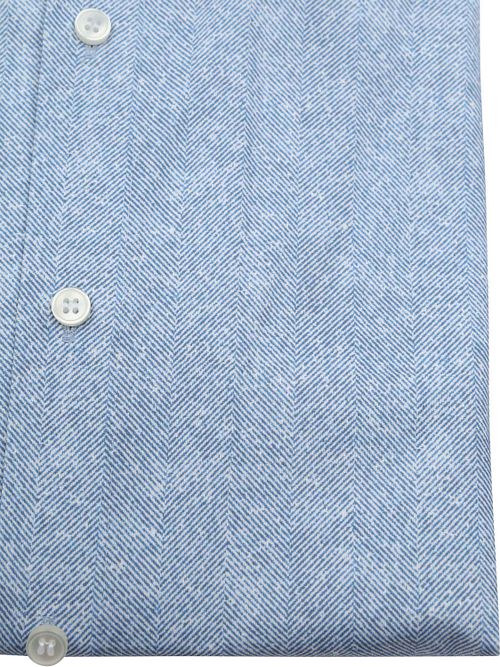 OLYMP Chemise Level 5 24/Seven Herringbone Bleu Product / Detail