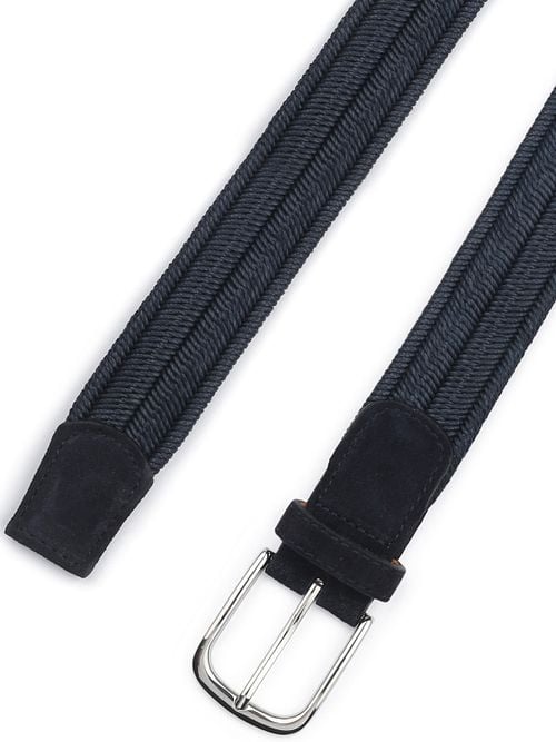 Profuomo Waxed Braided Belt Navy Product / Detail