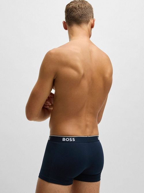 BOSS Short Boxer Shorts Power 3-Pack Dark Blue 480 Model / Achterkant
