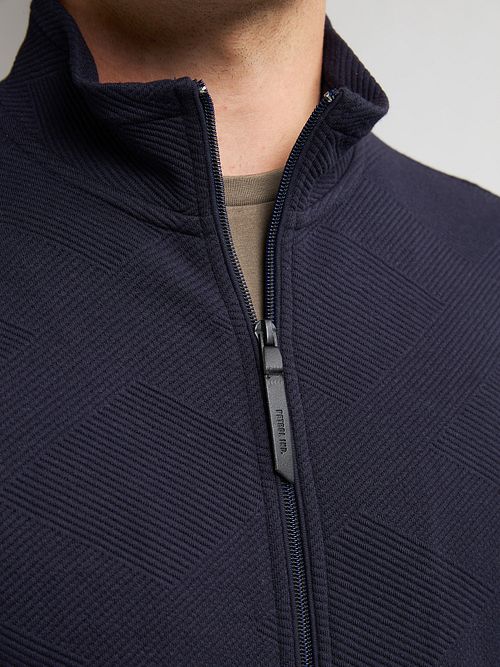 Petrol Cardigan Bighorn Navy Model / Detail