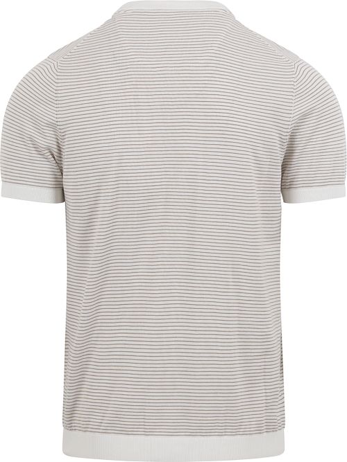 Blue Industry T Shirt Stripe Ecru Product / Achterkant