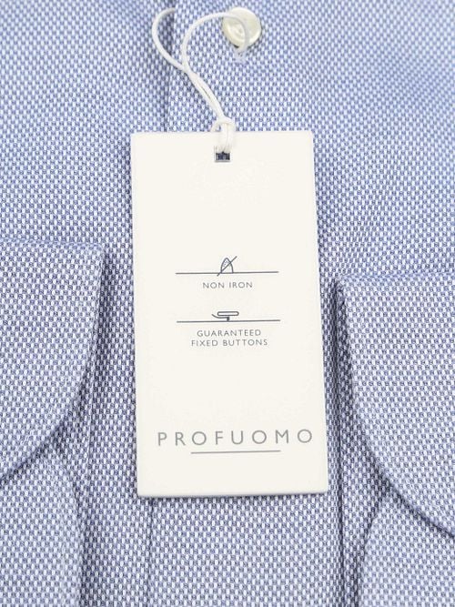 Profuomo Basketweave Shirt Blue Product / Detail