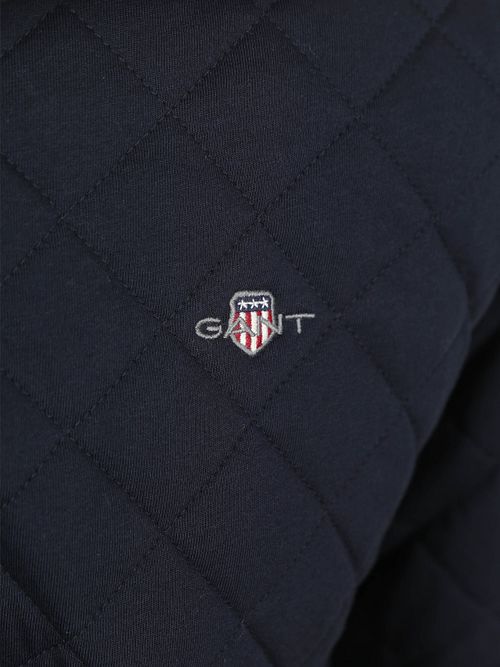 Gant Quilted Mocker Sweater Navy