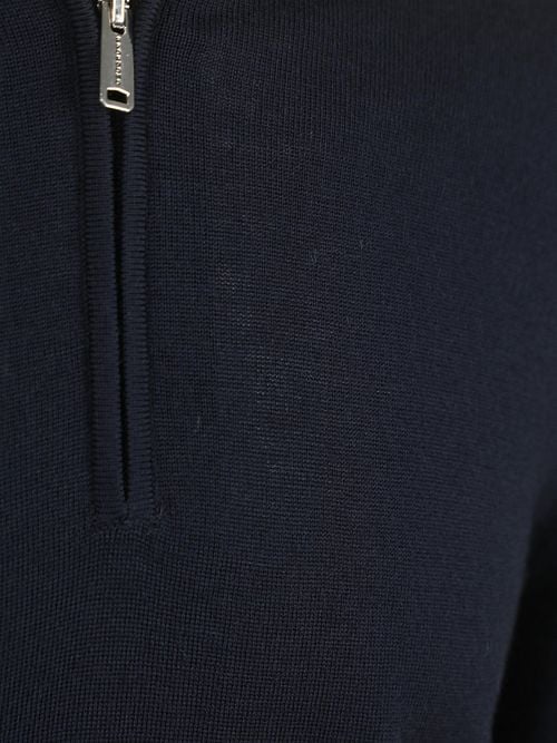Profuomo Half Zip Pullover Merino Wool Navy Product / Detail