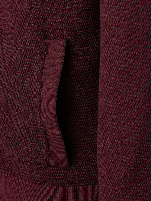 Casa Moda Strickjacke Zip Structure Bordeaux Product / Detail