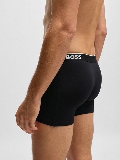 BOSS Boxer Shorts Power 3-Pack Black 001 Model / Zijkant