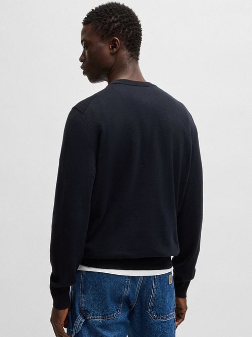 BOSS Pullover Kanovano Navy Model / Achterkant