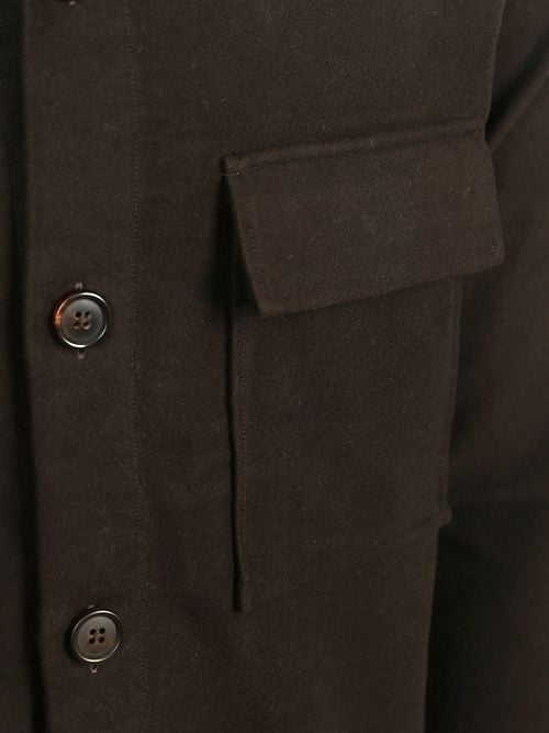 Profuomo Overshirt Moleskin Dark Brown Product / Detail