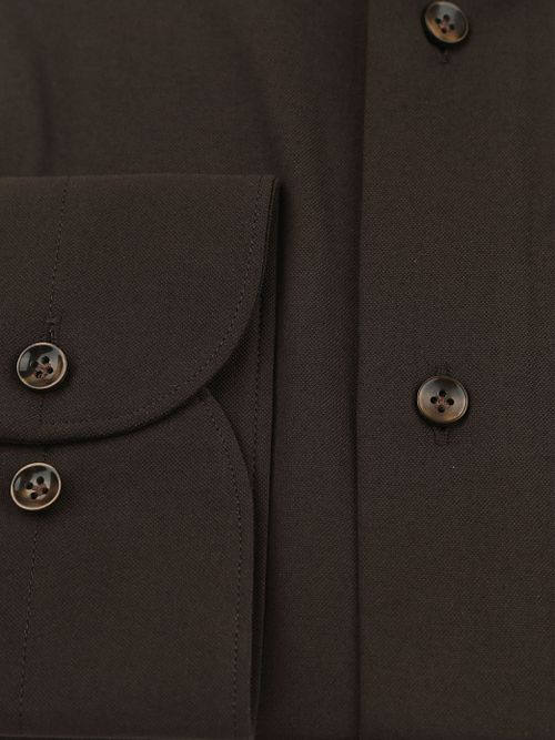 Profuomo Japanese Knitted Shirt Dark Brown Product / Detail