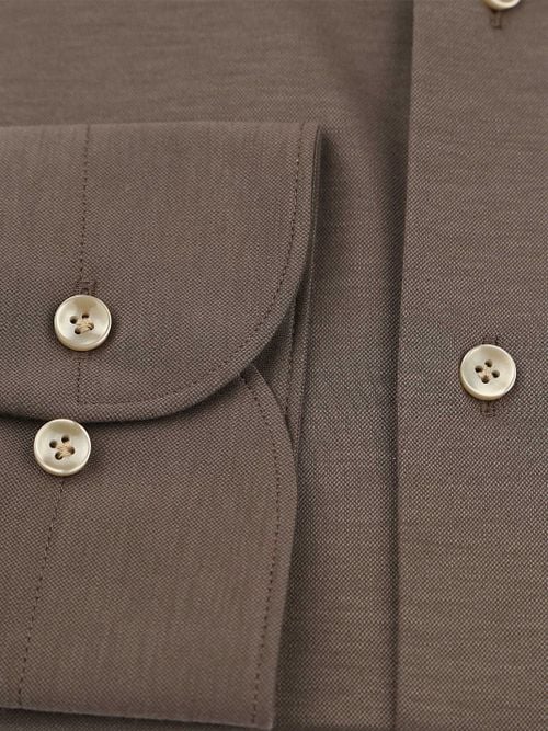 Profuomo Japanese Knitted Overhemd Bruin Product / Detail