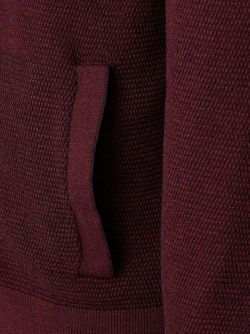 Casa Moda Pullover Zip Structure Burgundy Product / Detail