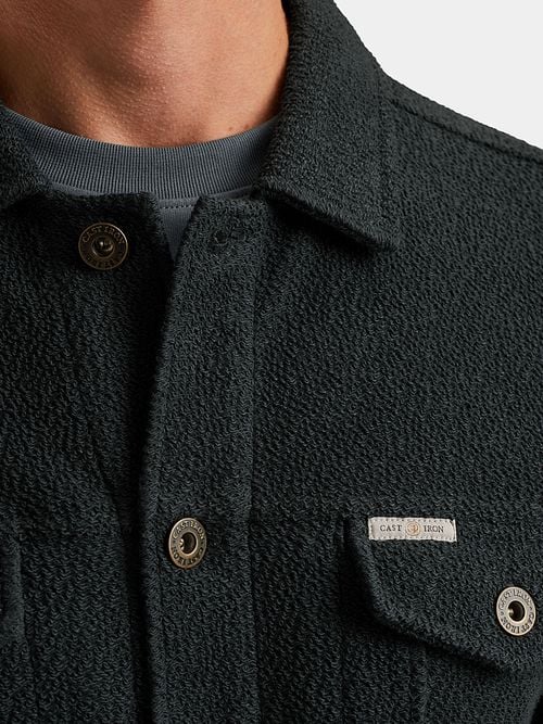 Cast Iron Overshirt Terry Navy Model / Detail