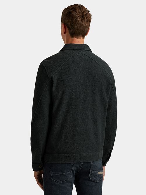 Cast Iron Overshirt Terry Navy Model / Achterkant