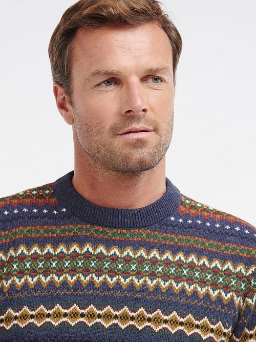 Barbour Pullover Wool Fairisle Dessin Model / Voorkant