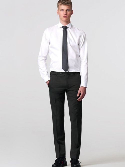 Meyer Suit Trousers Roma Woolmix Dark Grey Model / Voorkant
