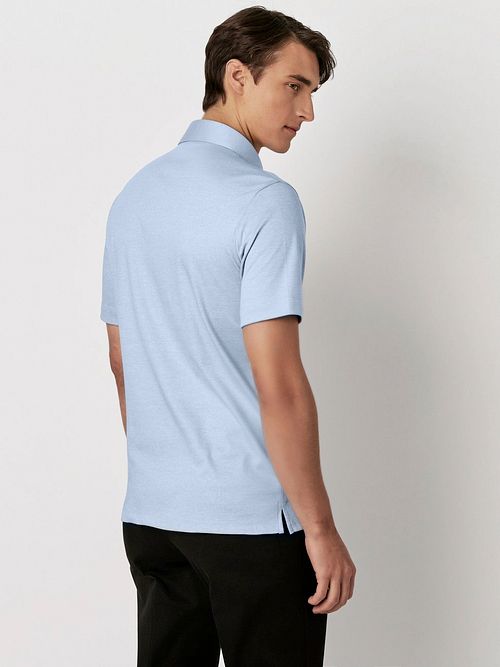 Desoto Poloshirt Essential Lichtblauw Model / Achterkant