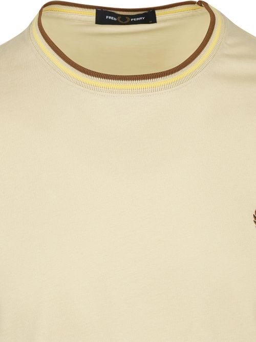 Fred Perry M1588 Twin Tipped T Shirt Beige Product / Detail