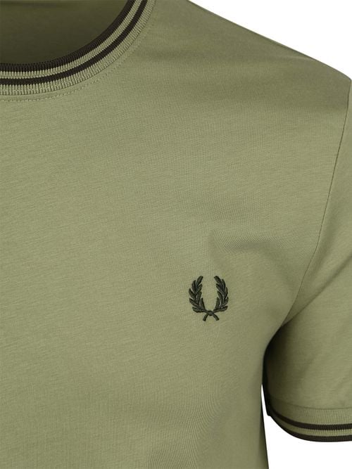 Fred Perry M1588 Twin Tipped T Shirt Green Product / Detail