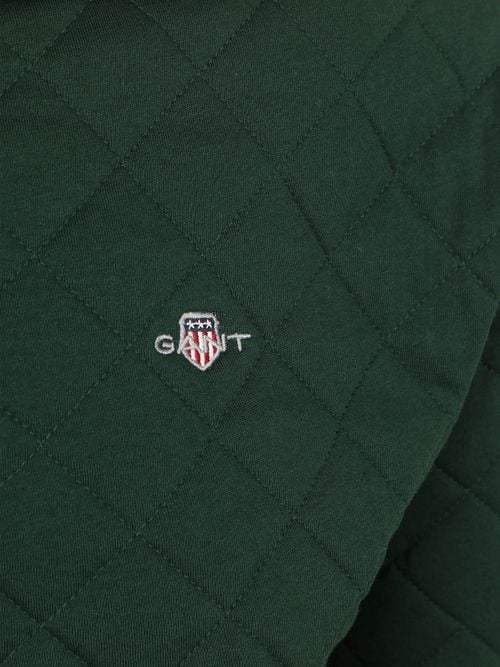 Gant Quilted Strickjacke Dunkelgrün