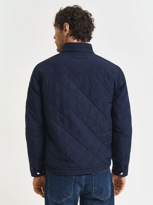 Gant Jacket Quilted Navy Model / Achterkant