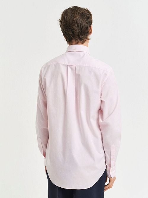 Gant Poplin Banker Shirt Stripe Light Pink Model / Achterkant