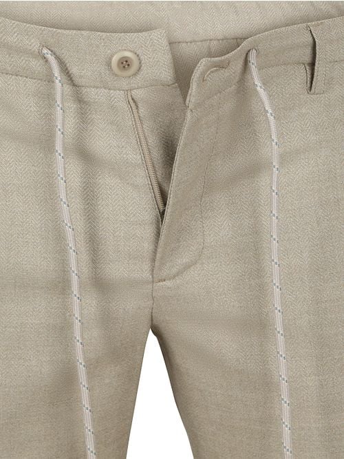 Alberto Hose Jump Flanell Herringbone Beige