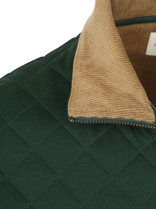 Gant Quilted Cardigan Dark Green
