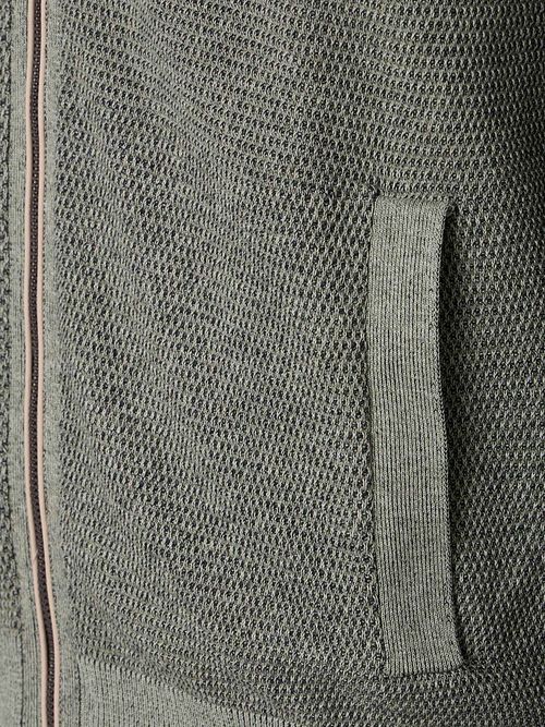 Casa Moda Pullover Zip Structure Green Product / Detail