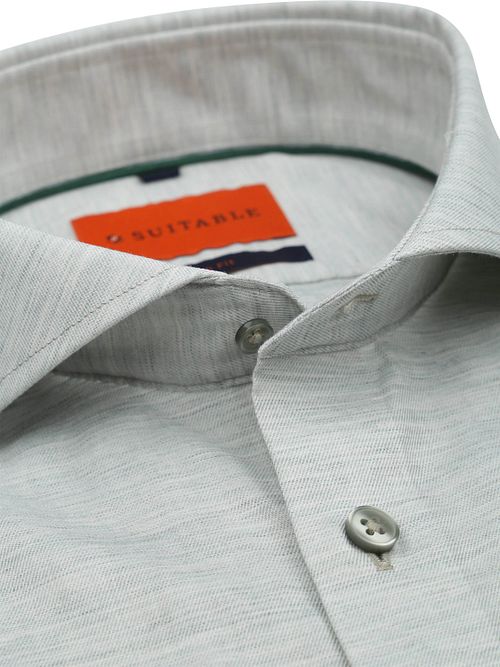 Suitable Melange Shirt Light Green Product / Detail