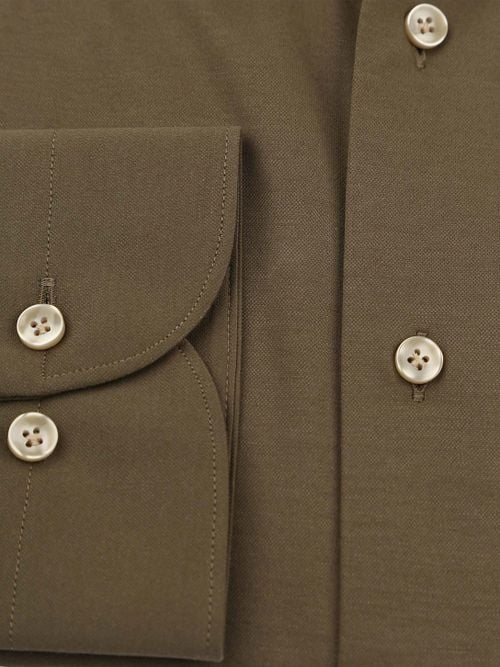 Profuomo Japanese Knitted Shirt Army Green Product / Detail