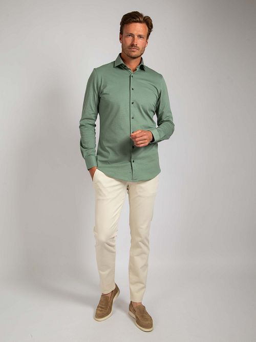 Suitable Shirt Pique Green Model / Voorkant