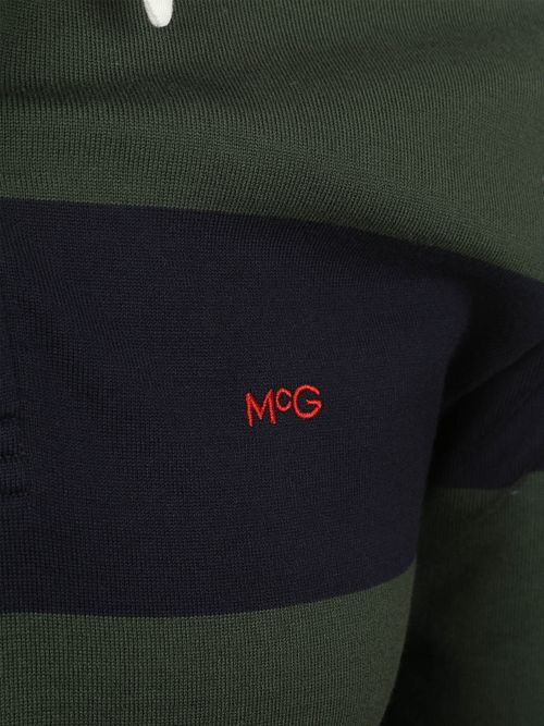 McGregor Rugbyshirt Stripe Navy Olive
