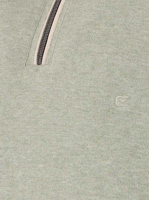 Casa Moda Halfzip Pullover Solid Light Green Product / Detail