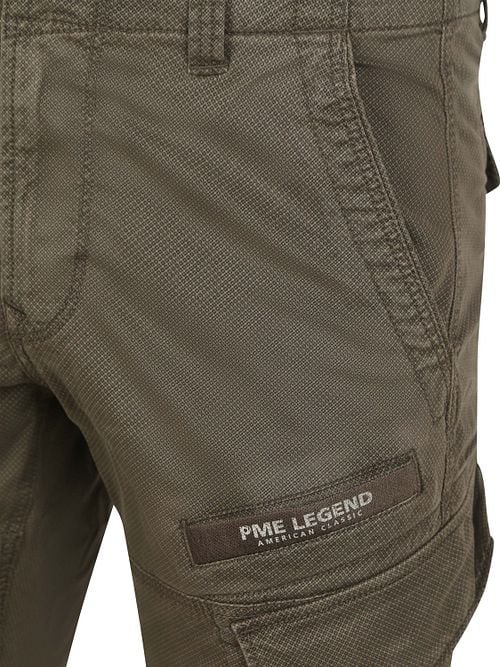 PME Legend Nordrop Cargo Trousers Micro Print Green Product / Detail