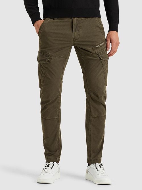 PME Legend Nordrop Cargo Trousers Micro Print Green Model / Voorkant