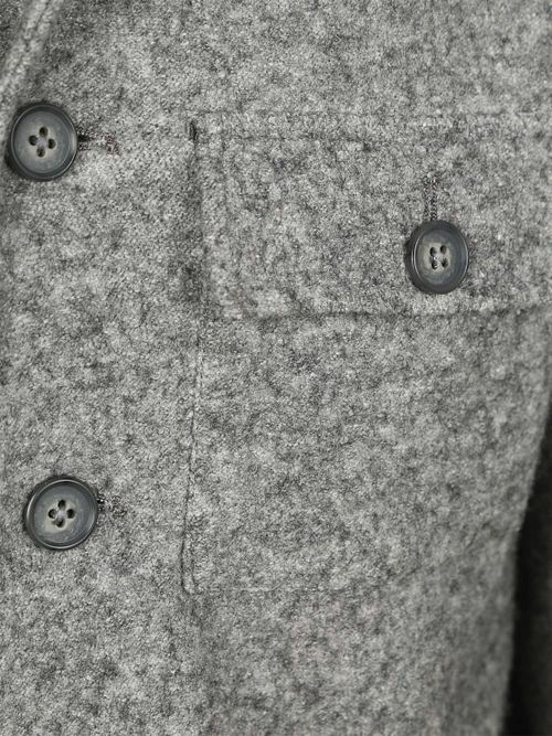 Suitable Overshirt Boiled Wool Blend Grey