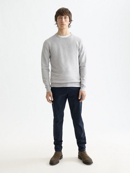 Scotch and Soda Core Pullover Grey Model / Voorkant