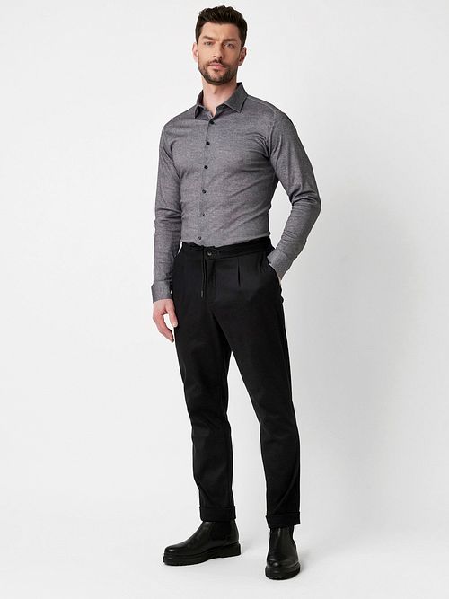 Desoto Chemise Twill Optics Gris Model / Zijkant