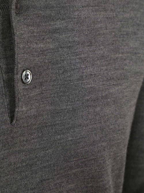 Profuomo Longsleeve Polo Laine Merino Gris Product / Detail